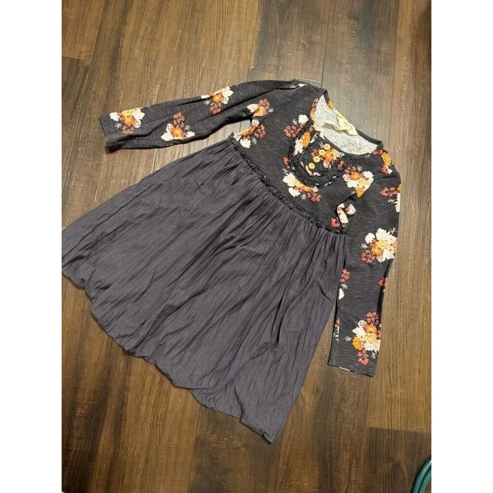 Matilda Jane Joanna Gaines Girls Size 6 Floral Ruffle Long Sleeve Dress